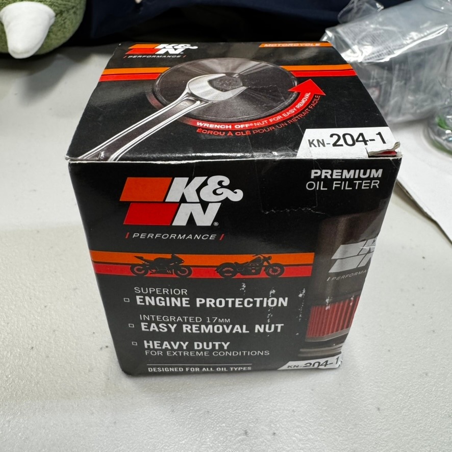 K&N Kn2041 Premium Oil Filter Motorcycle Engine Protection Easy Removal Nut